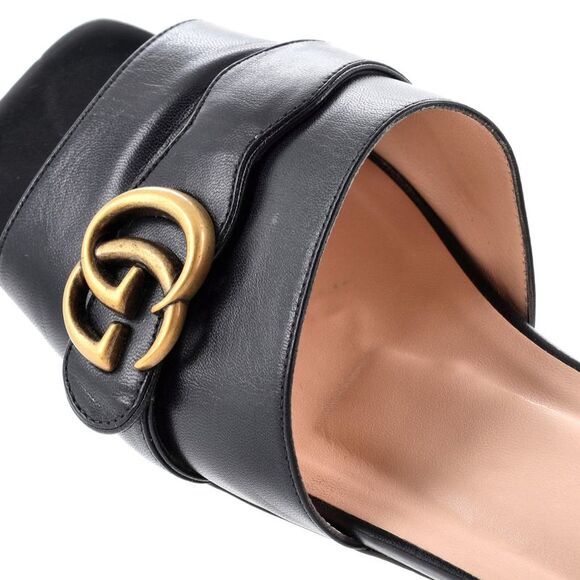 Gucci Women's GG Marmont Slide Sandals Leather Black - Picture 6 of 6